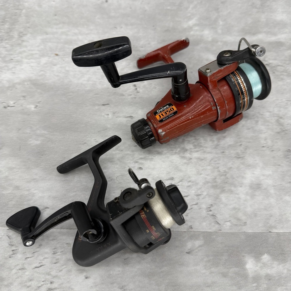 Vintage Lot Of 2 DAIWA J1350A Rear Drag Reel Fishing Reel Shakespearean 2500ulx